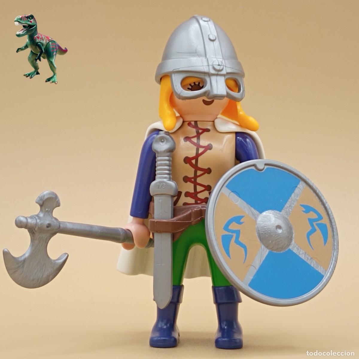 Playmobil: Playmobil figura mujer vikingo doncella escudera guerrera nordica saqueadora drakkar medieval