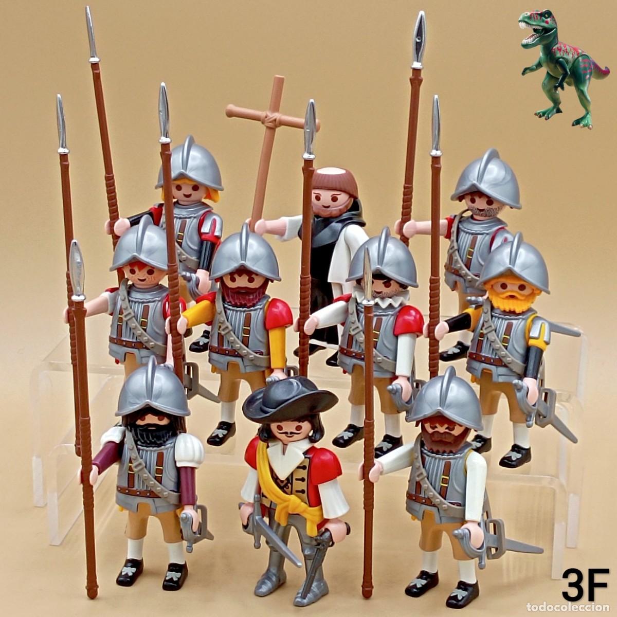 Playmobil: Playmobil batallon conquistadores espa&ntilde;oles caballeros medievales tercio de flandes colonizadores