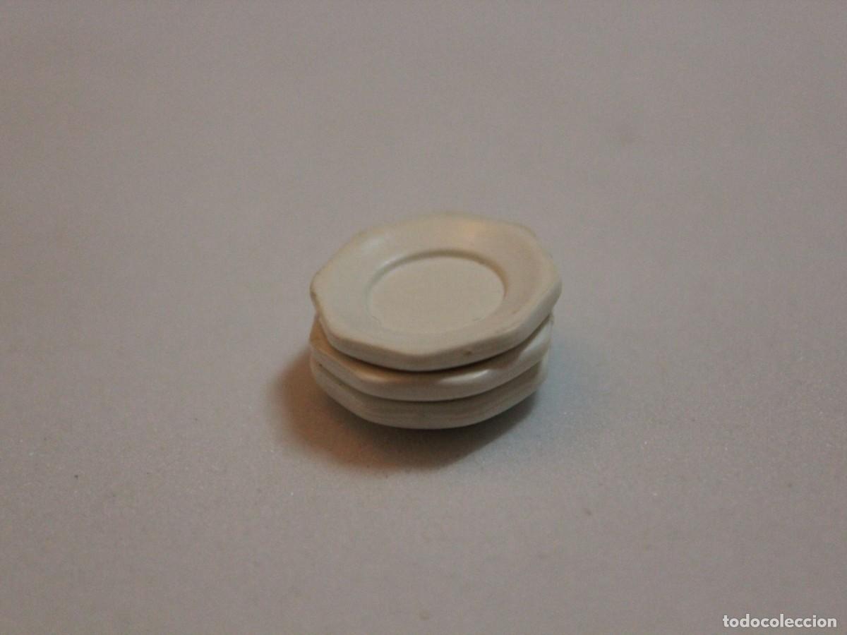 Playmobil: Accesorio Playmobil lote de 3 platos octogonales blancos apilados