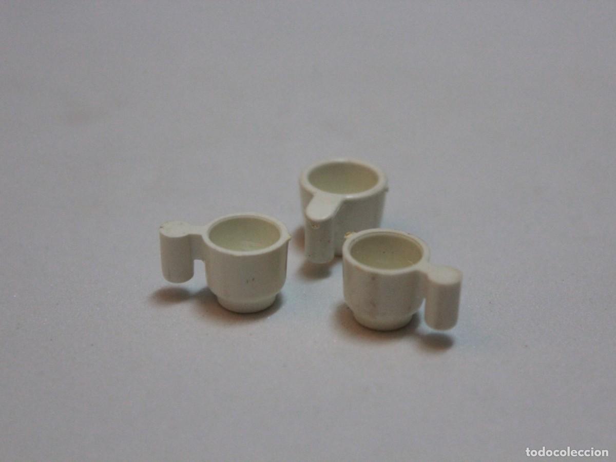 Playmobil: Accesorio Playmobil lote de 3 tazas blancas cocina cafeter&iacute;a comedor