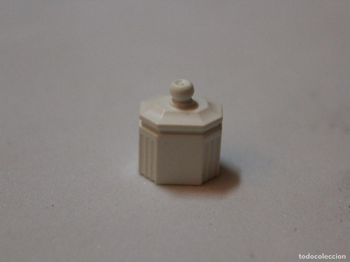 Playmobil: Accesorio Playmobil tarro octogonal blanco con tapa cocina despensa
