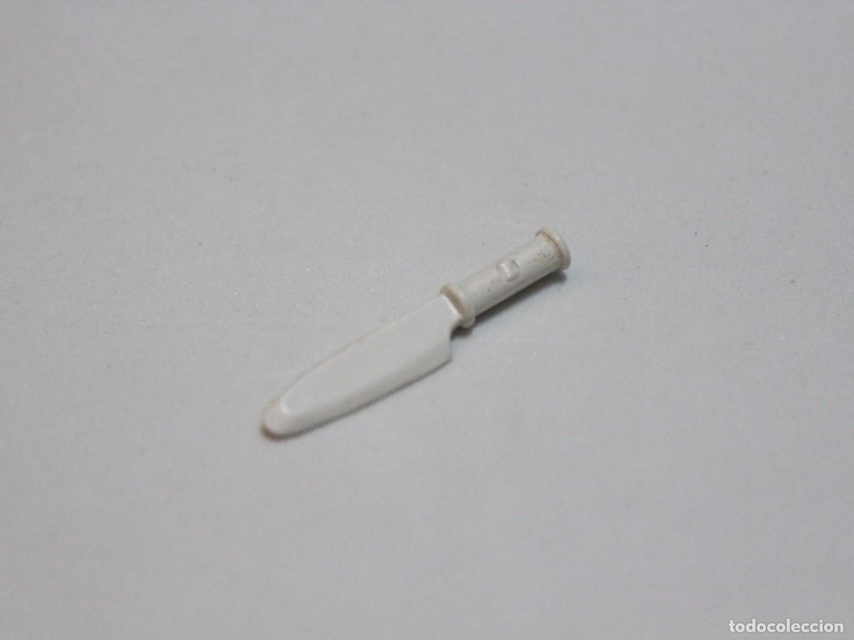 Playmobil: Accesorio Playmobil cuchillo blanco utensilio cocina comedor