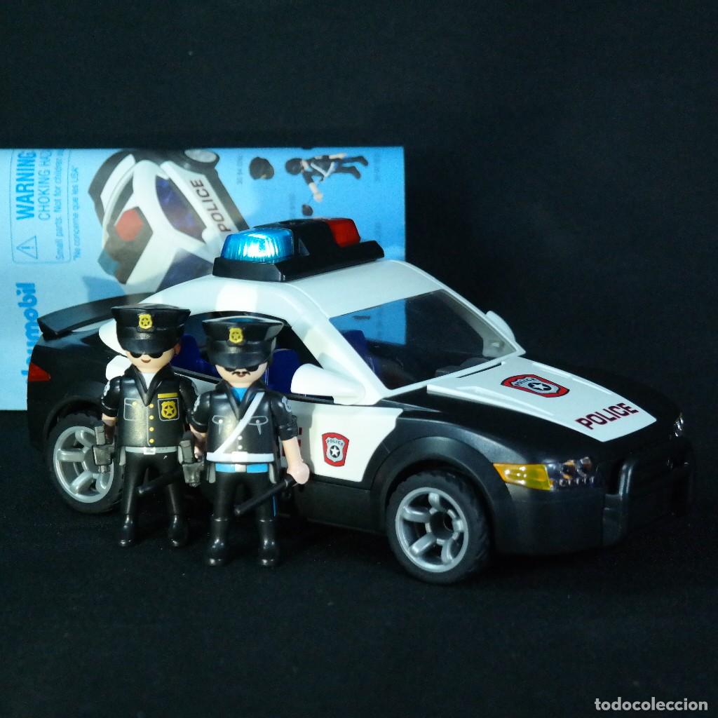 Playmobil: Playmobil coche de polic&iacute;a con luces y 2 policias ref.5673 ☼