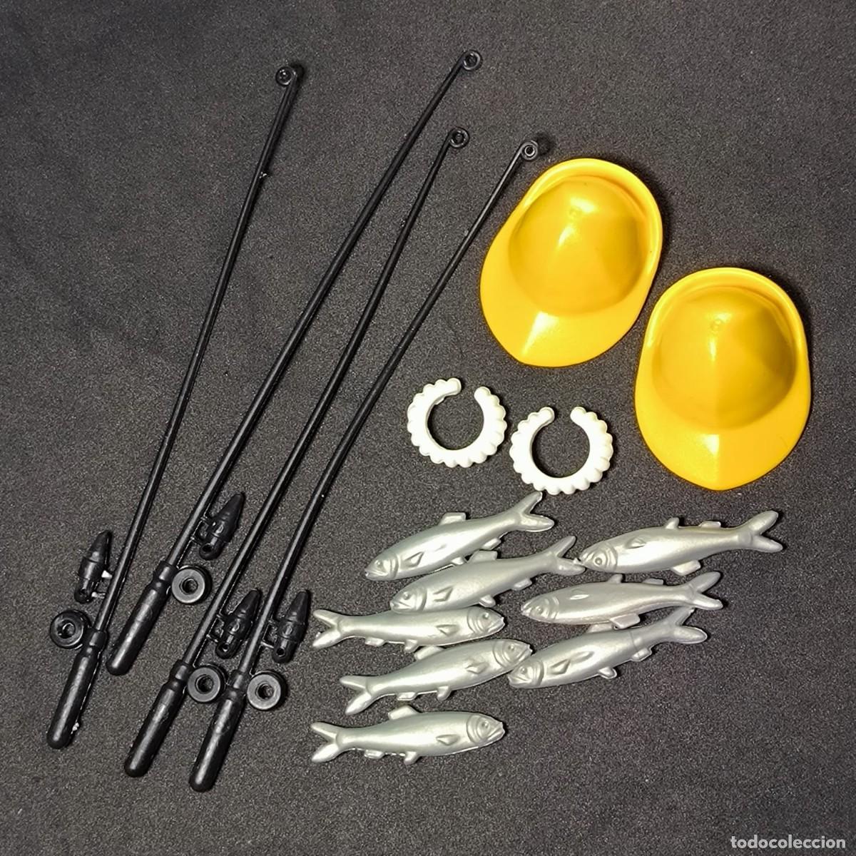 Playmobil: Playmobil ca&ntilde;as con peces y gorros de pescador ☼