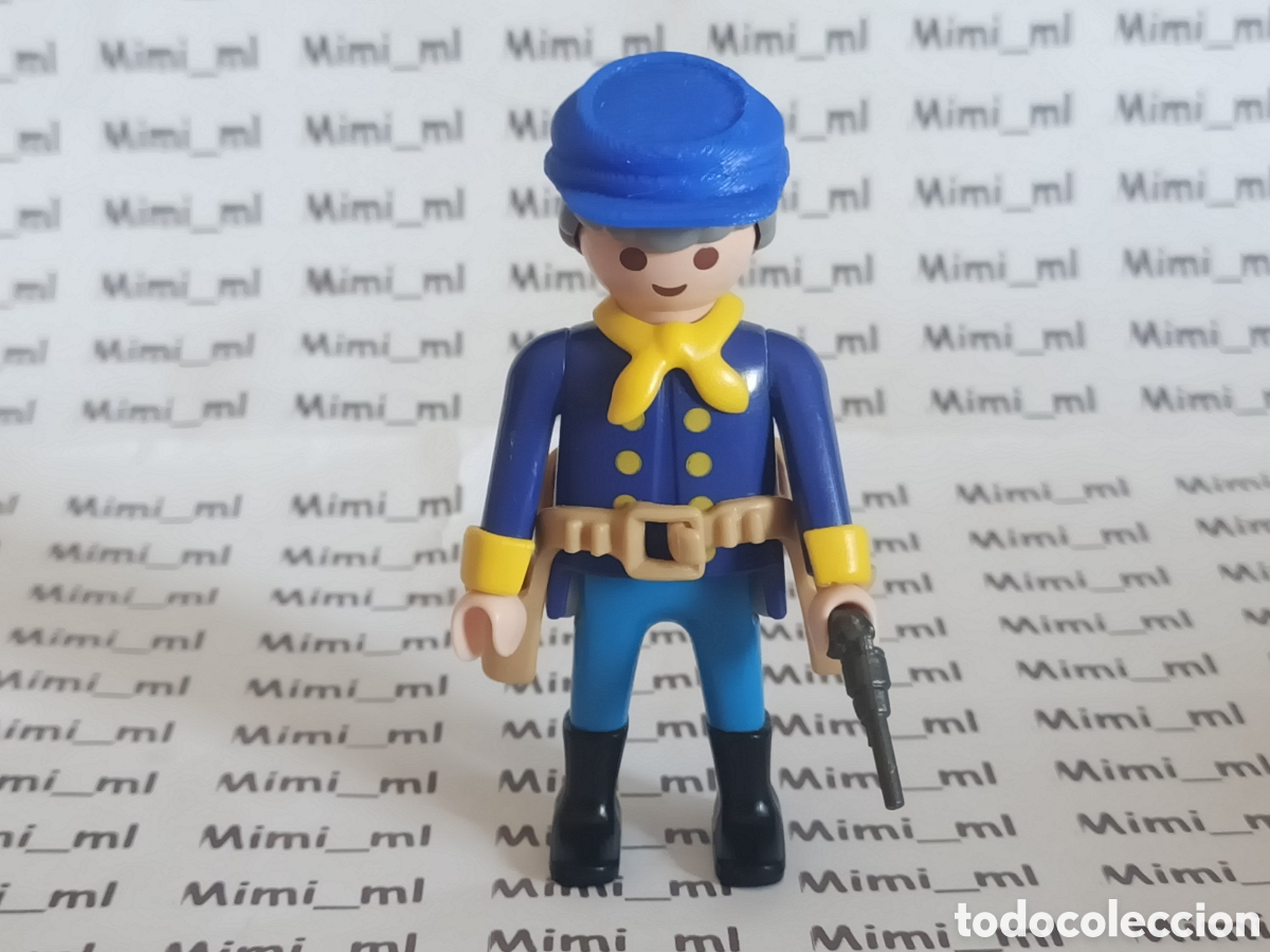Playmobil: Playmobil figura soldado nordista sudista kepi en impresi&oacute;n 3d western oeste