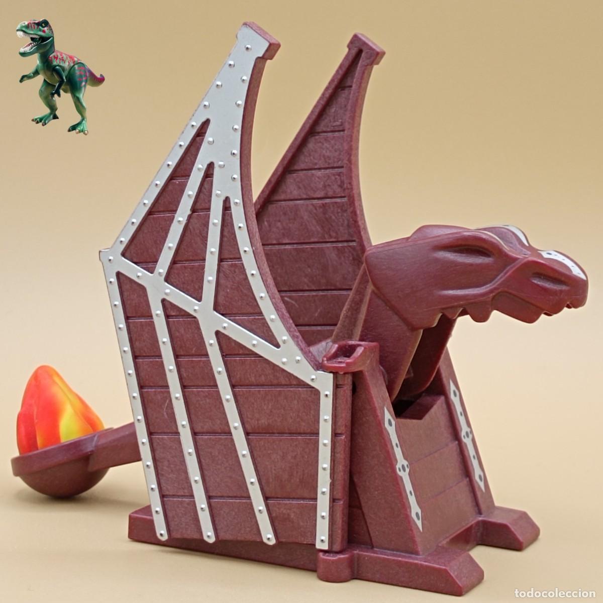 Playmobil: Playmobil catapulta de fuego alada dragon alas arma de asedio artilleria castillo medieval 4840 5911