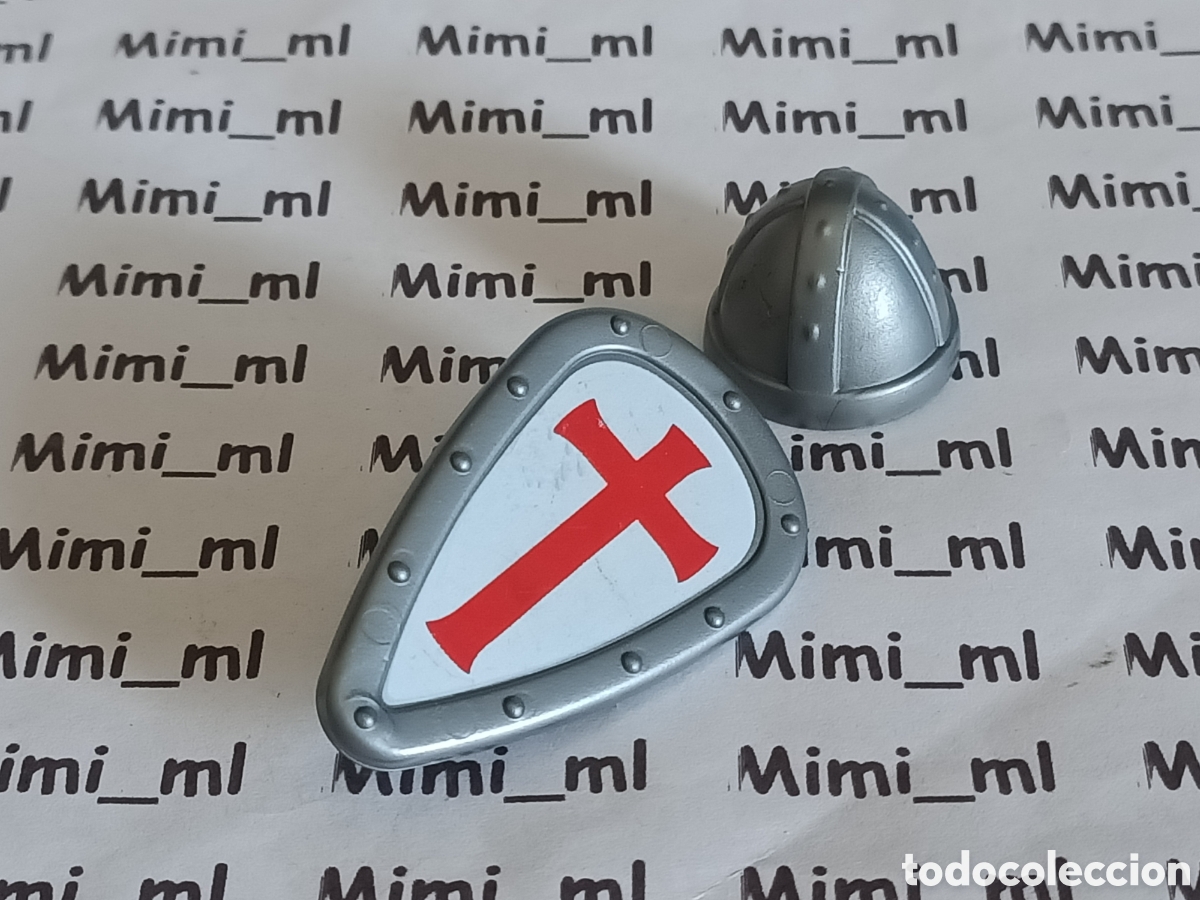 Playmobil: Playmobil casco y escudo templario cruzadas