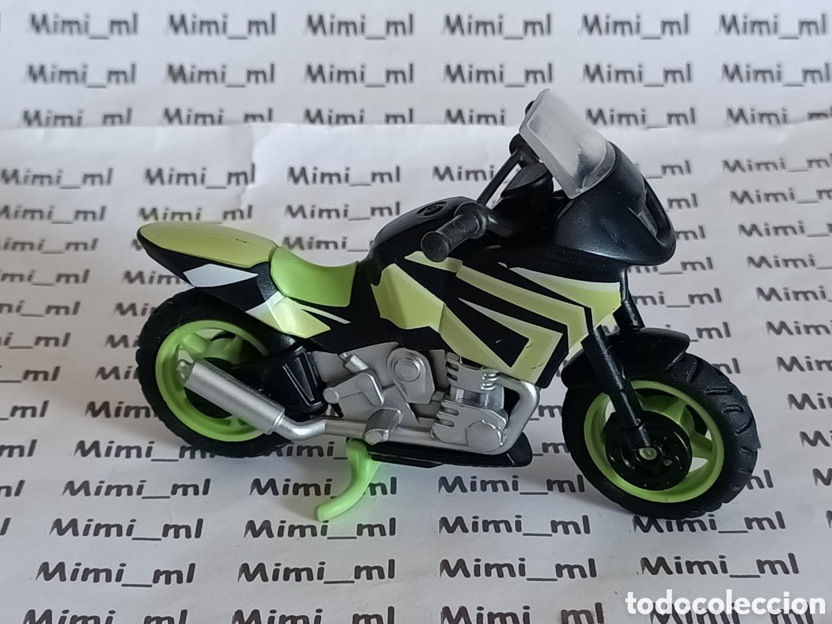 Playmobil: Playmobil moto verde motocicleta