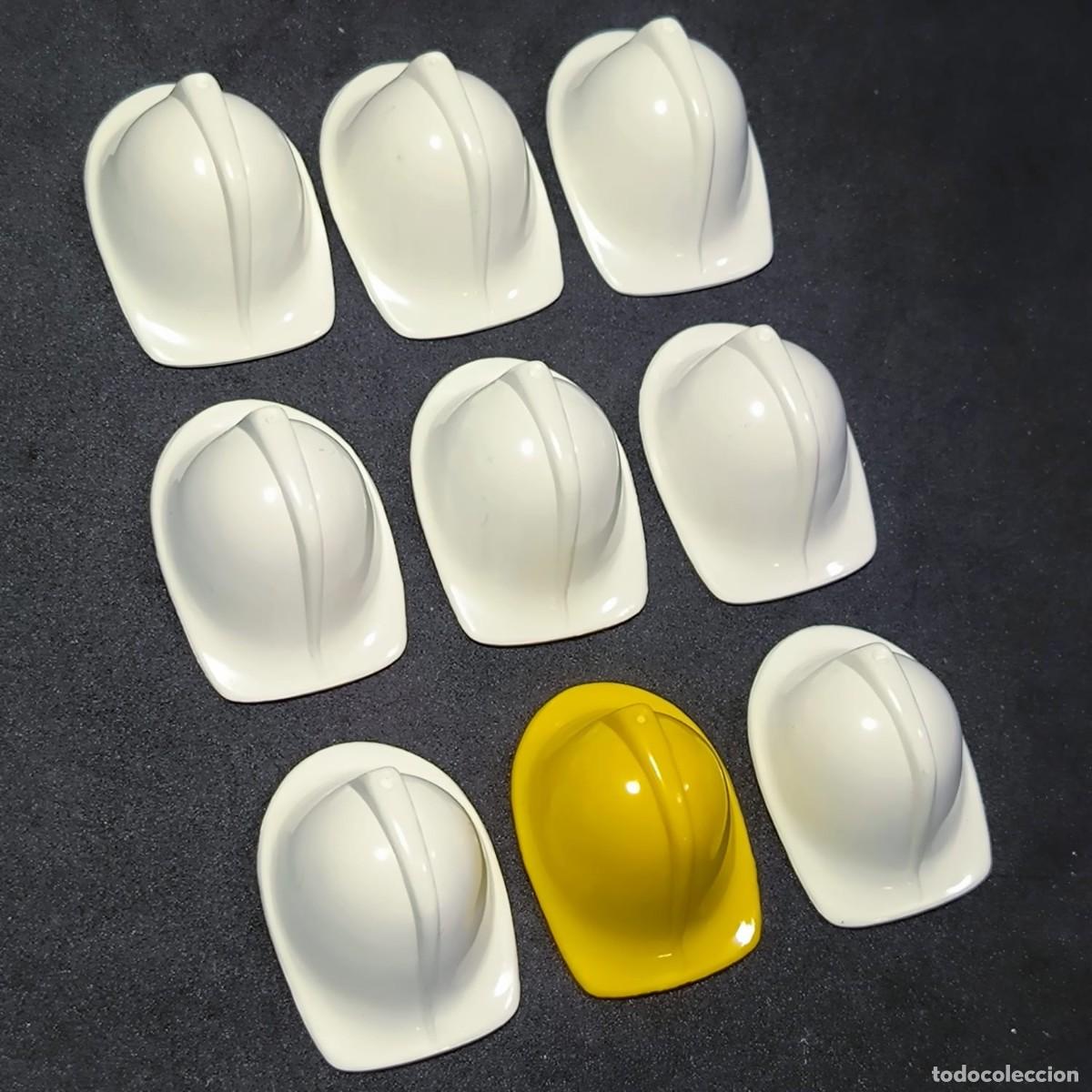 Playmobil: Playmobil cascos blancos con uno amarillo bomberos totalmente nuevos ☼