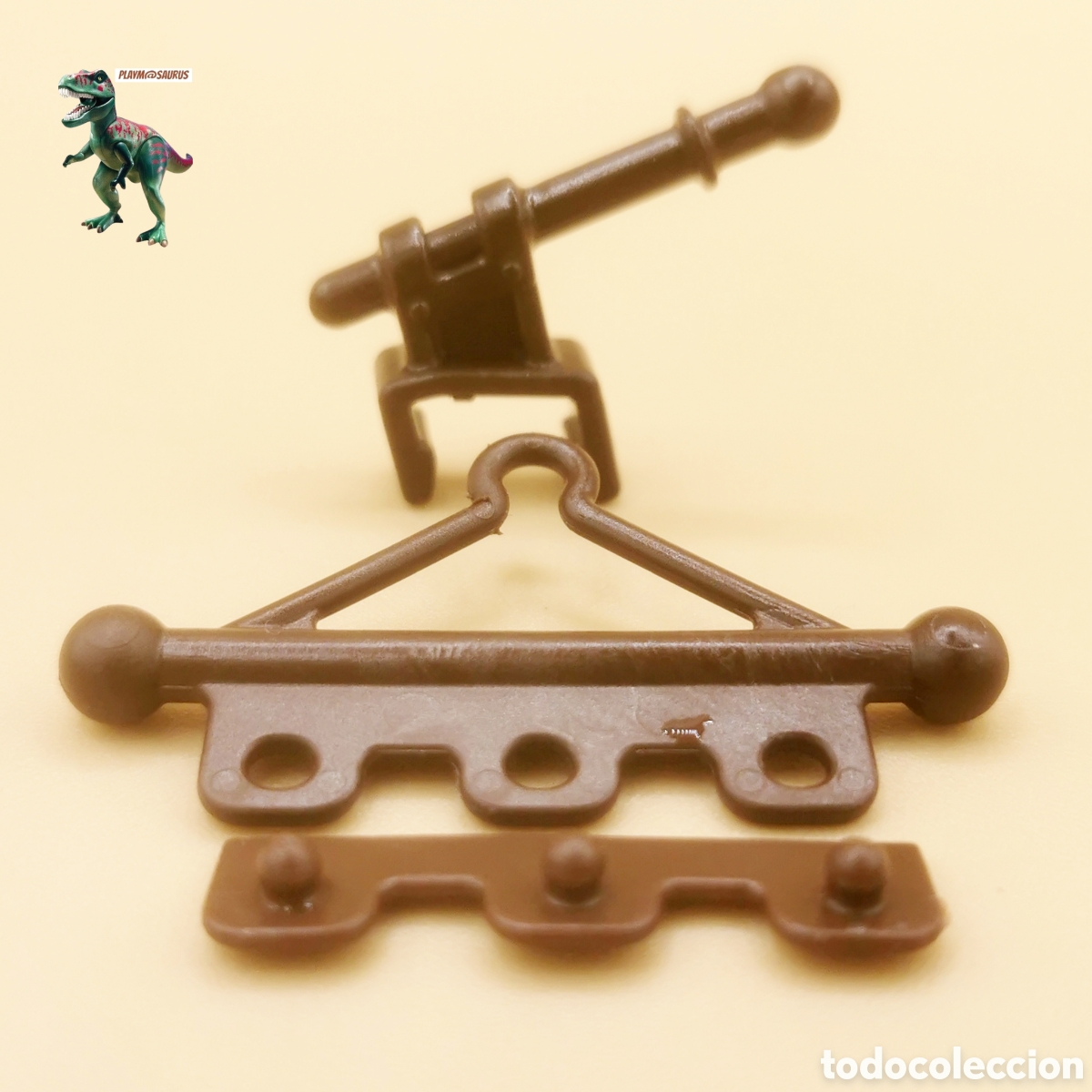 Playmobil: Playmobil soporte y sujecion marron de estandarte bandera castillo medieval 4865 4866 6000 6001 9240
