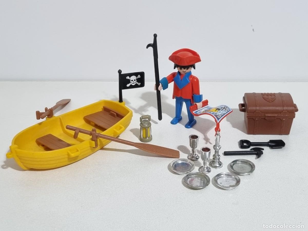 Playmobil: Playmobil 3570 Antigua Barca Amarilla Pirata Isla Tesoro Cofre Mapa