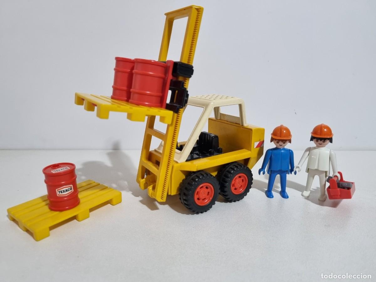 Playmobil: Playmobil 3506 Antiguo Vehiculo Construccion Obrero Carretilla Palet Elevadora