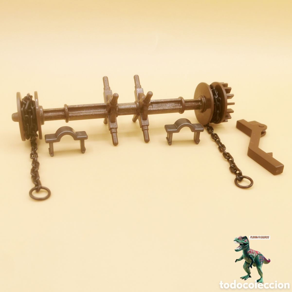 Playmobil: Playmobil castillo medieval 6001 4866 polea del puente levadizo completa engranaje sujeccion cadenas