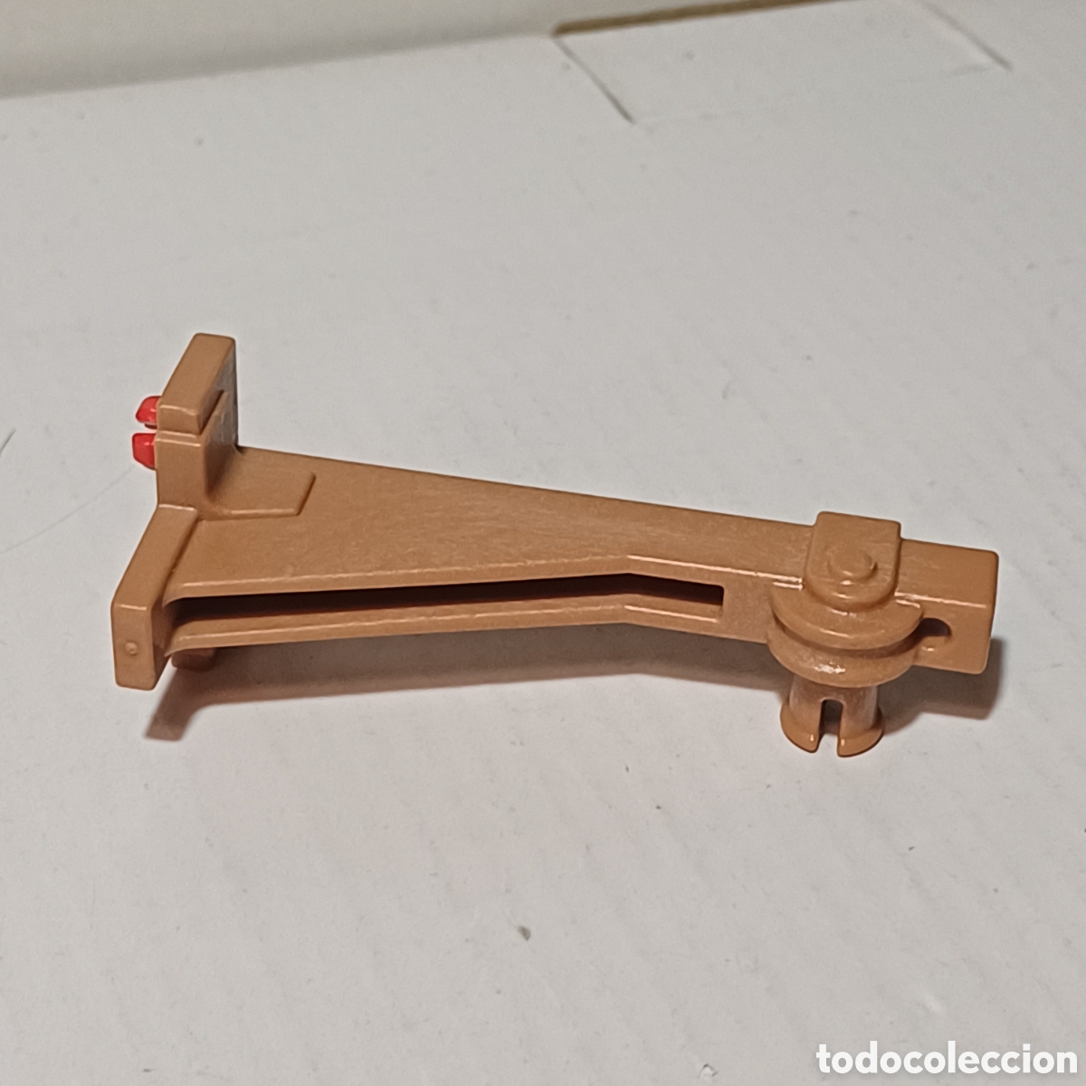 Playmobil: Pieza playmobil N&deg; 7103040 soporte base jaula marr&oacute;n claro ref. 3072 3909 4055 4433 4490