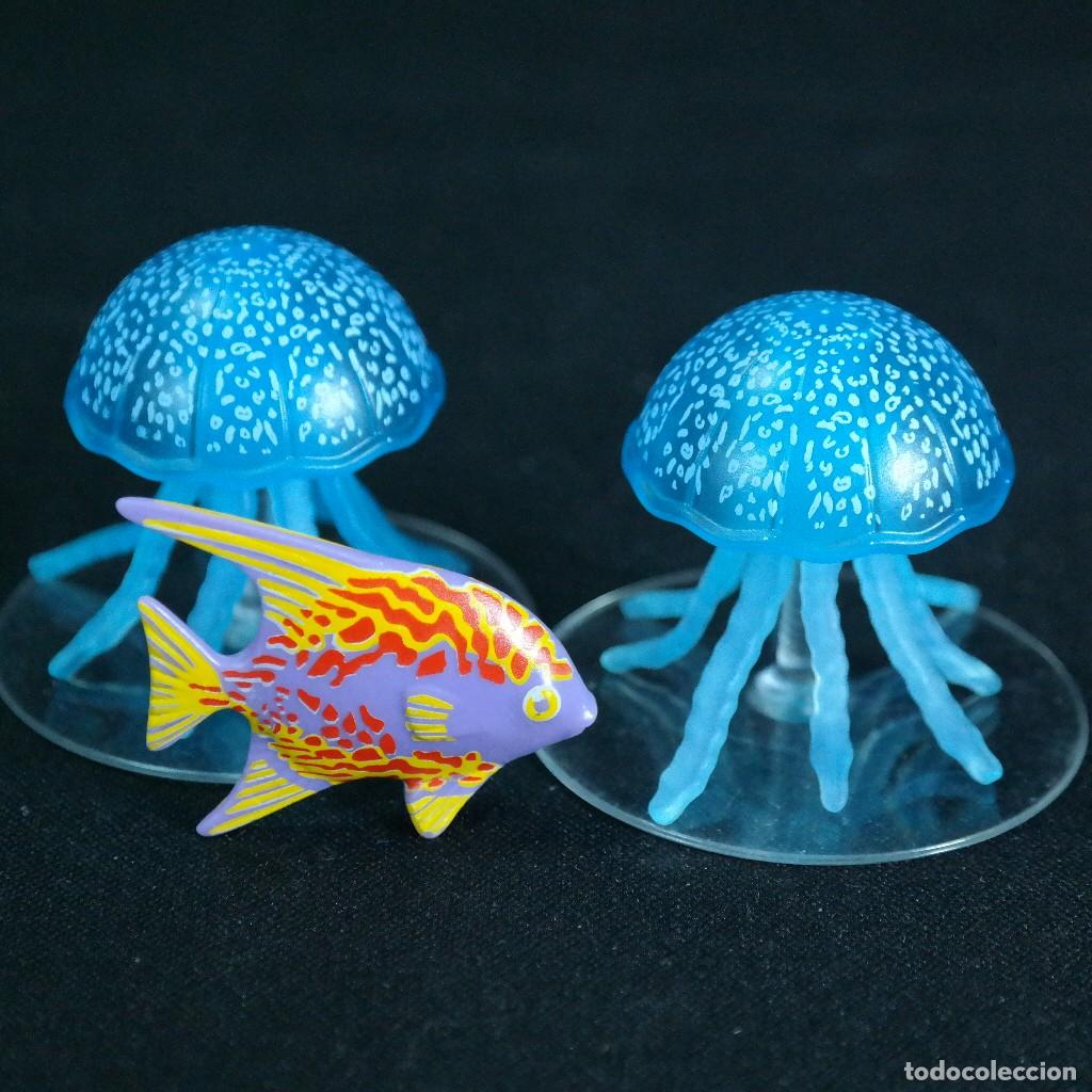 Playmobil: Playmobil dos meduzas con pez y soportes transparentes ☼