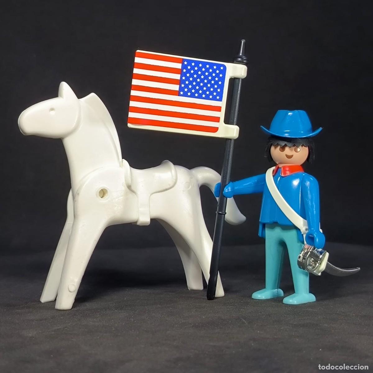 Playmobil: Playmobil soldado nordista con caballo blanco ☼