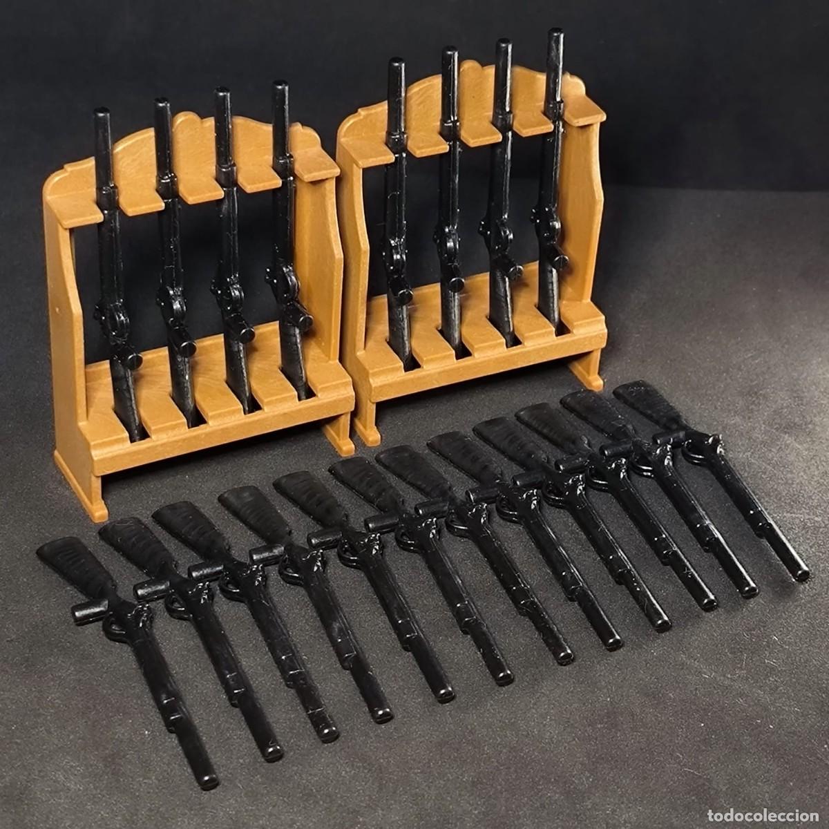 Playmobil: Playmobil dos armeros con rifles negros ☼