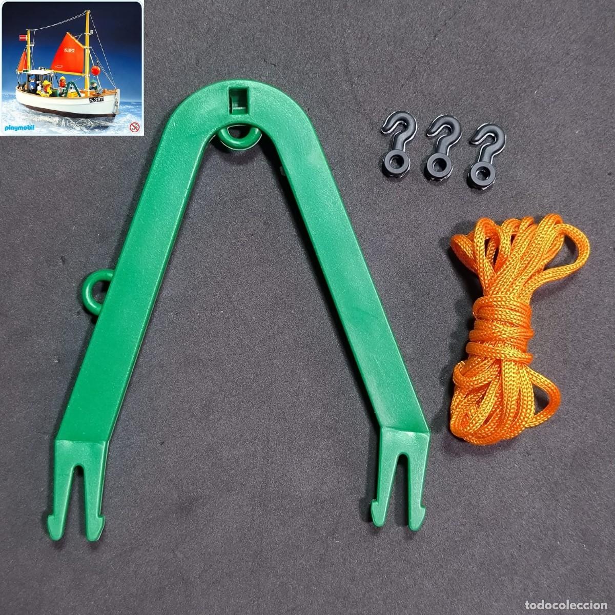 Playmobil: Playmobil Arco verde con tres ganchitos y soga pesquero Susanne ref.3551 ☼