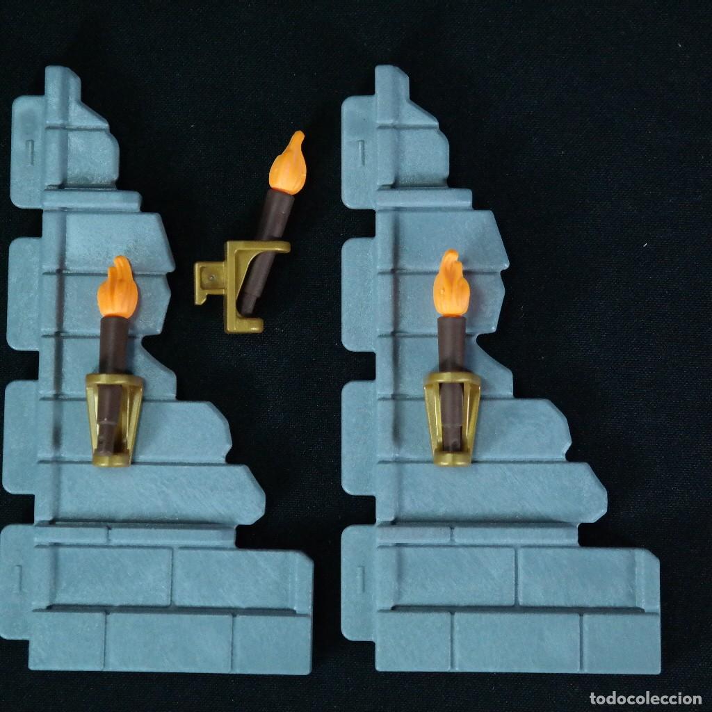 Playmobil: Playmobil dos paredes ruinas con soportes para antorchas steck nuevo ☼