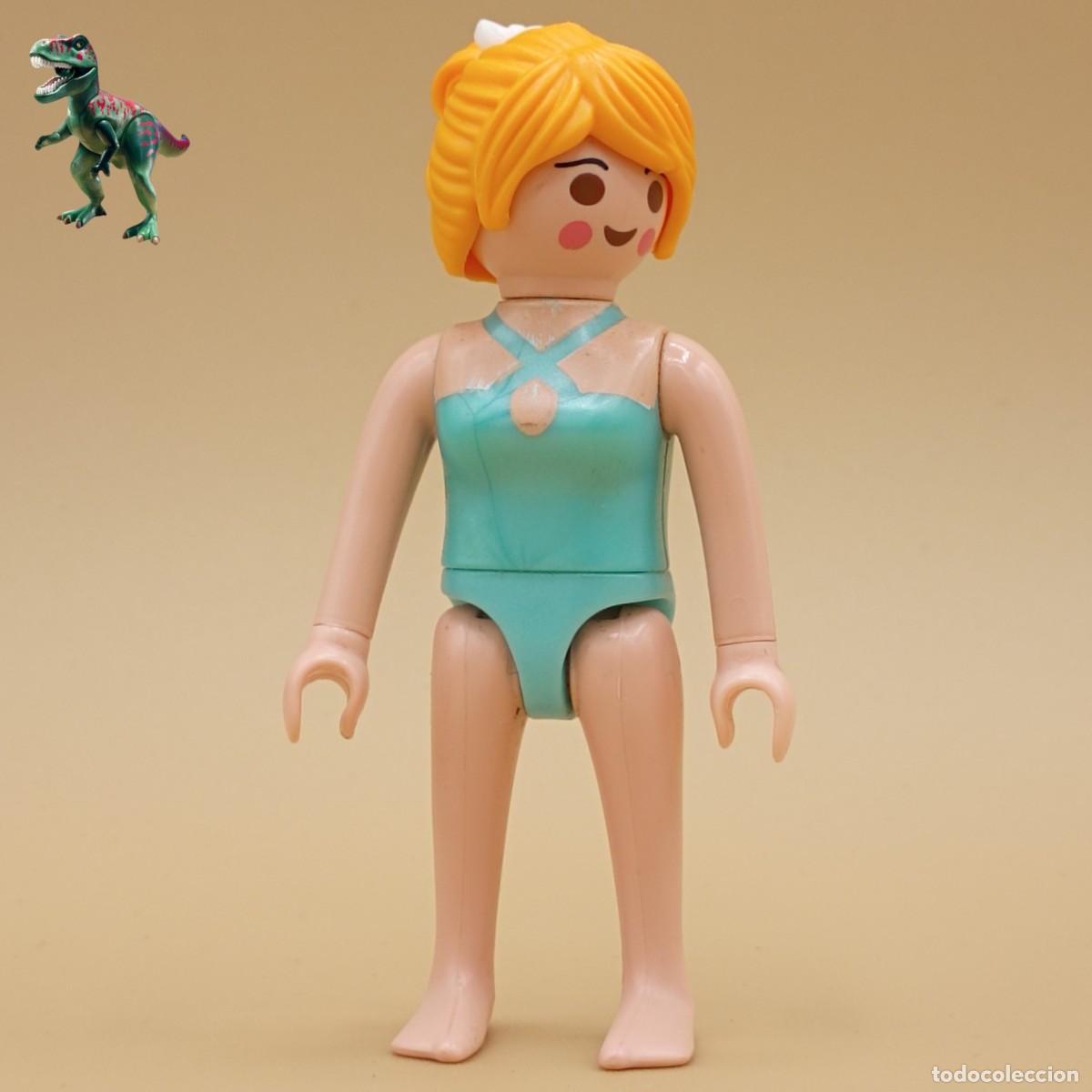Playmobil: Playmobil figura mujer ba&ntilde;ista chica piscina playa bikini ba&ntilde;ador vacaciones verano