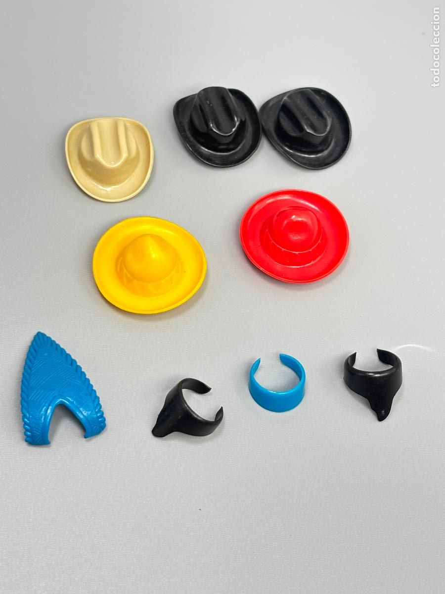 Playmobil: Playmobil lote sombrero peto pa&ntilde;uelo mejicano vaquero oeste