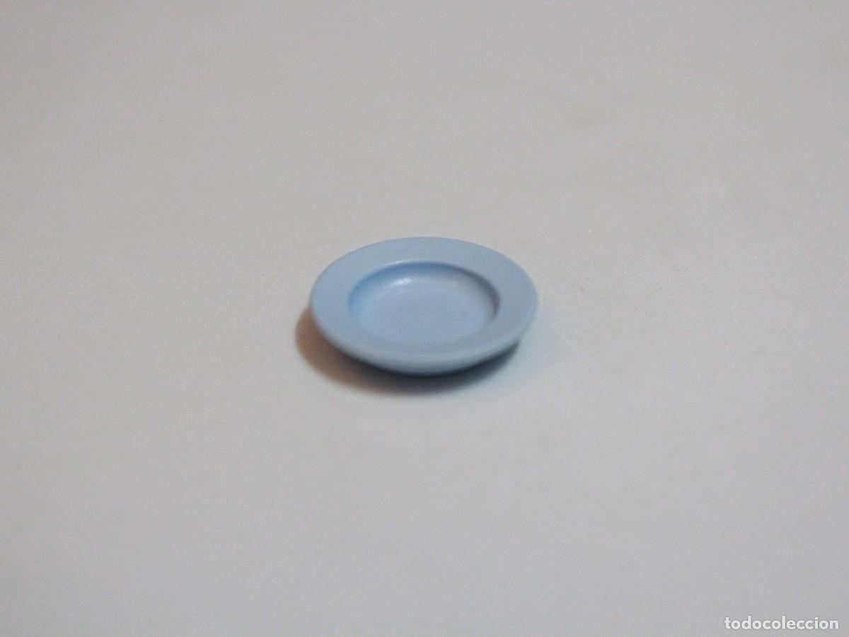 Playmobil: Accesorio Playmobil plato llano gris claro original para mesa y cocina