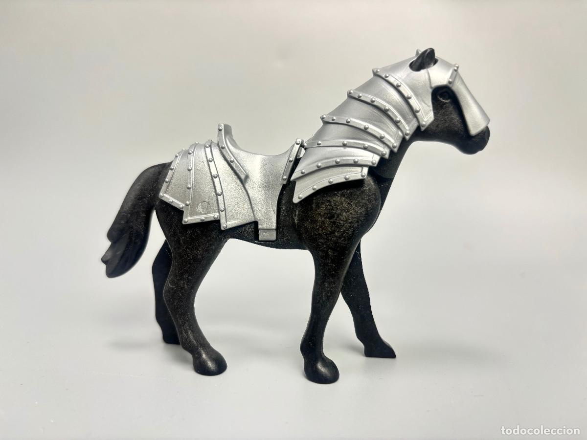 Playmobil: Playmobil caballo negro moderno con armadura