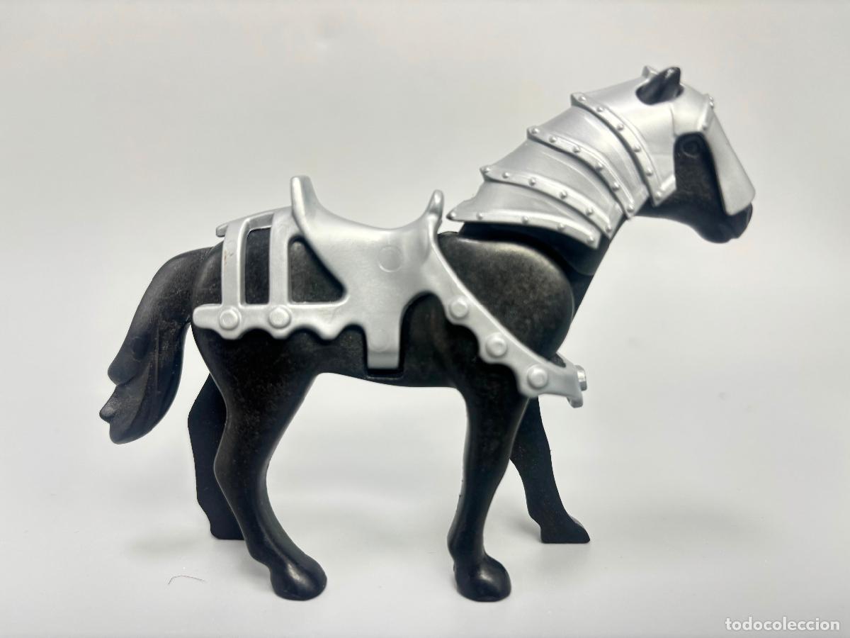 Playmobil: Playmobil caballo negro moderno con armadura