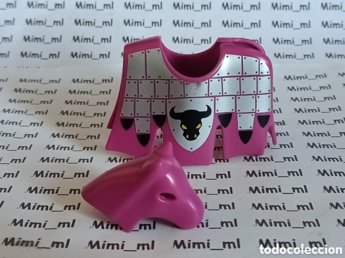 Playmobil: Playmobil gualdrapa con m&aacute;scara caballo medieval orden toro manta y casco