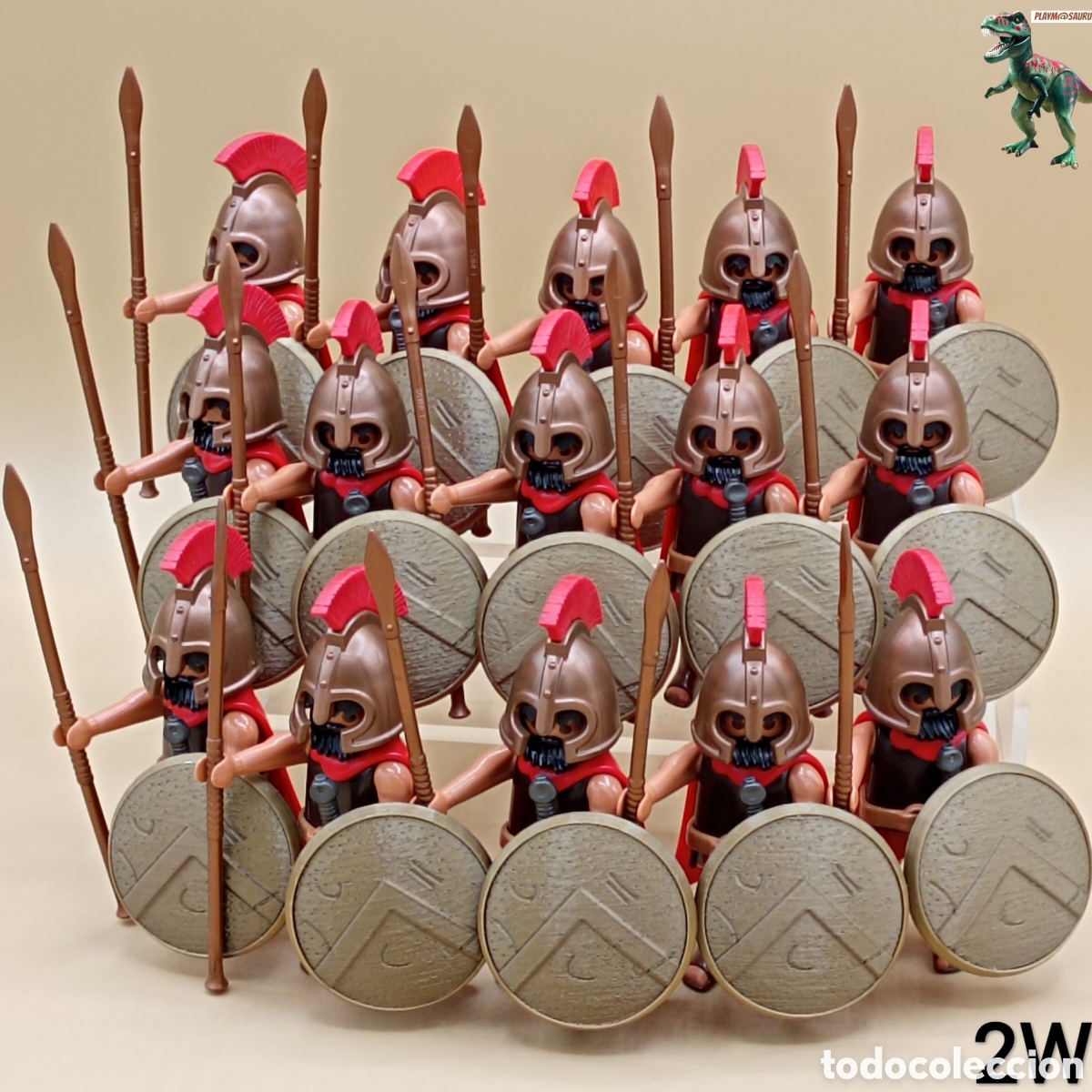 Playmobil: Playmobil lote batallon hoplitas espartanos guerrero griego romano soldado aquiles leonidas lanceros