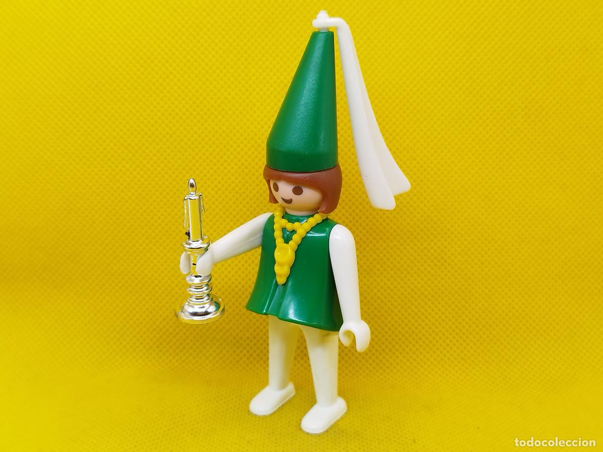 Playmobil: Playmobil Mujer medieval con candelabro, clack con sombrero verde