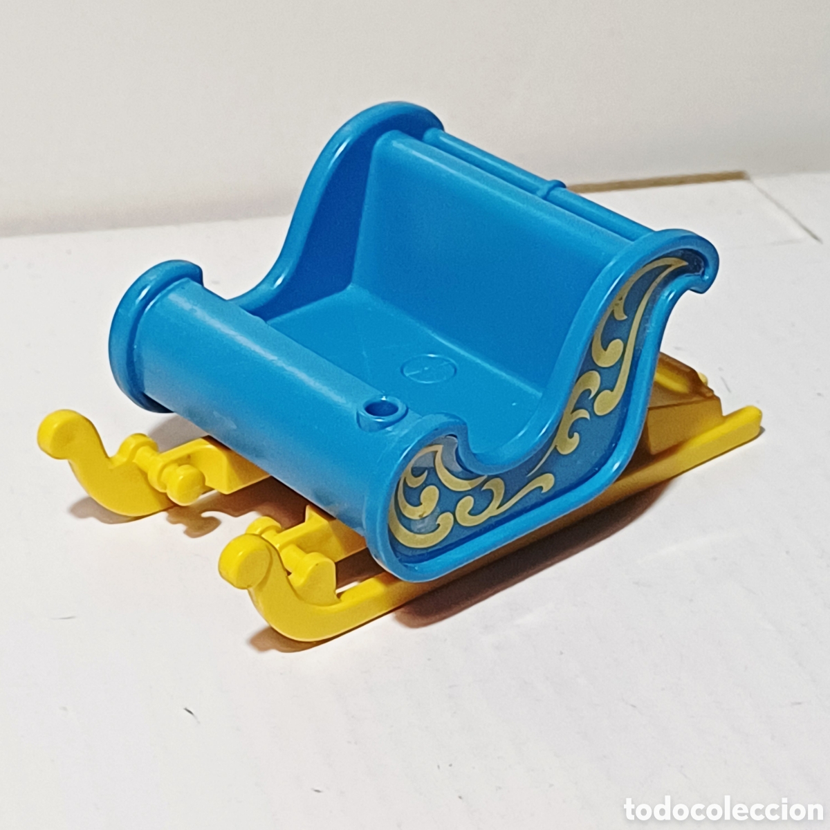 Playmobil: Pieza playmobil trineo infantil ni&ntilde;o nieve azul y amarillo ref. 3391