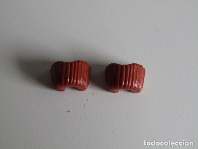 Playmobil: DIFICIL PAREJA DE PU&Ntilde;OS DE PIEL MARRON GUERREROS INDIOS DEL OESTE PLAYMOBIL