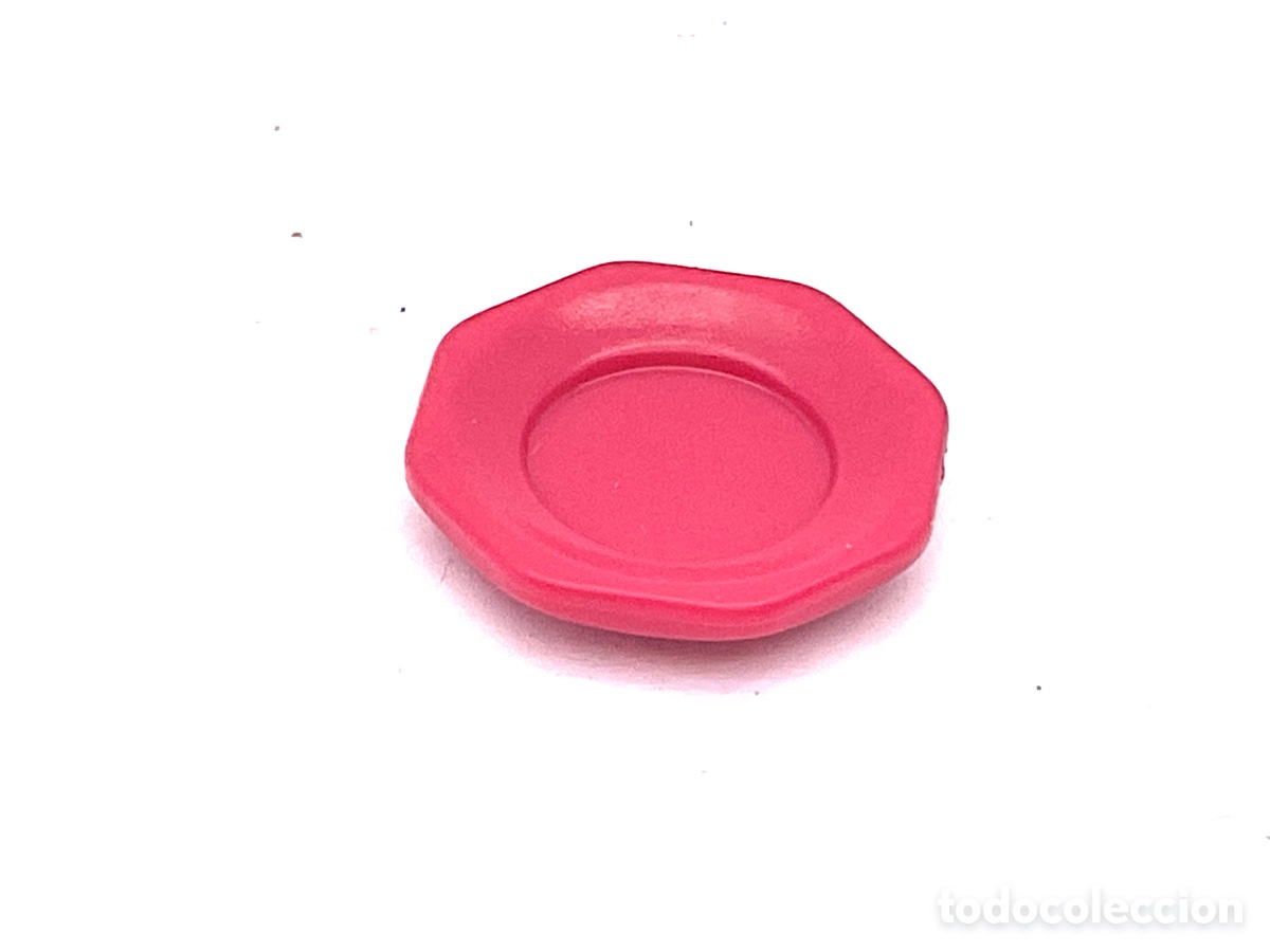 Playmobil: ACCESORIO PLAYMOBIL. PLATO HEXAGONAL COLOR ROJO.