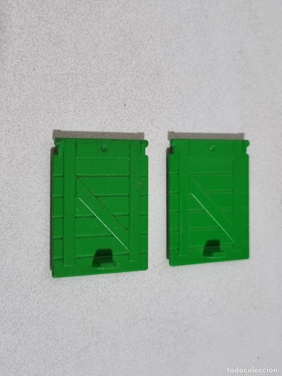 Playmobil: Playmobil 3436 Lote 2x Puerta Verde Granja Establo Pony Rancho