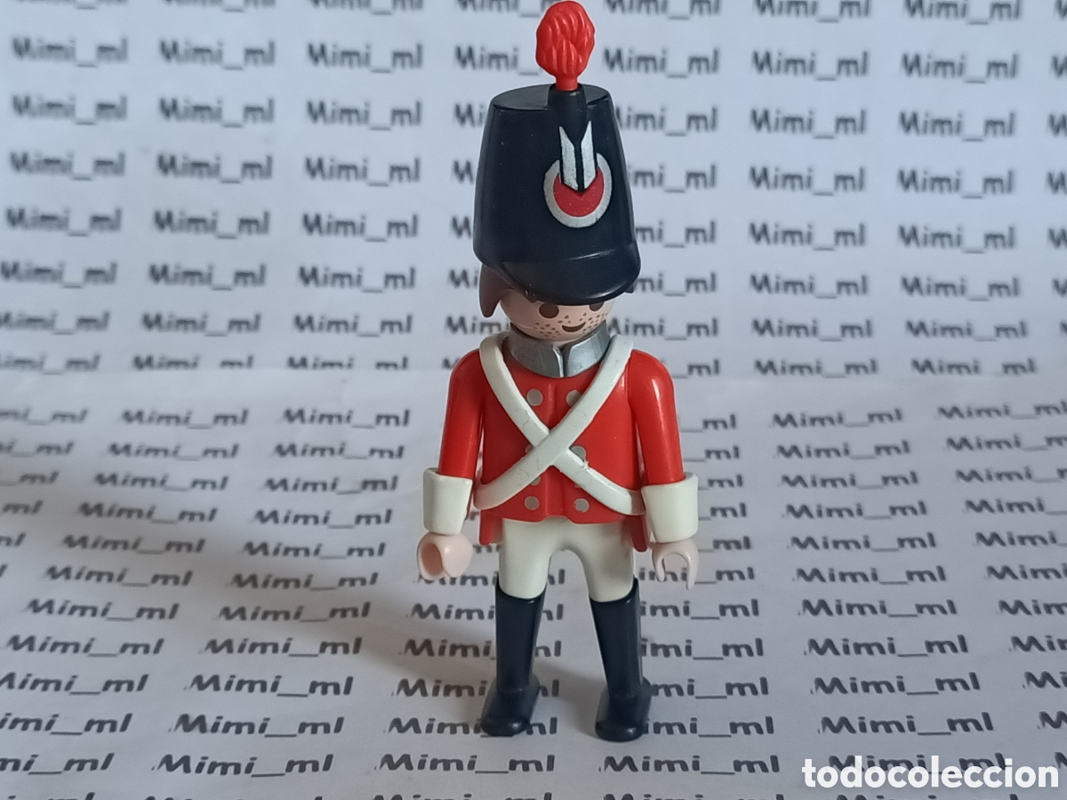 Playmobil: Playmobil figura soldado ingl&eacute;s 3795 3054 3058 medieval pecas gorro alto