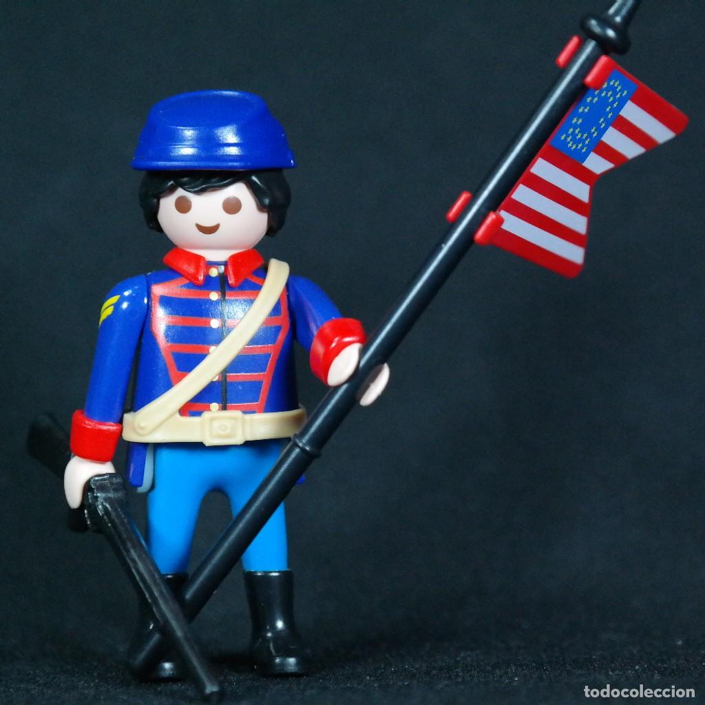 Playmobil: Playmobil soldado nordista con bandera ☼