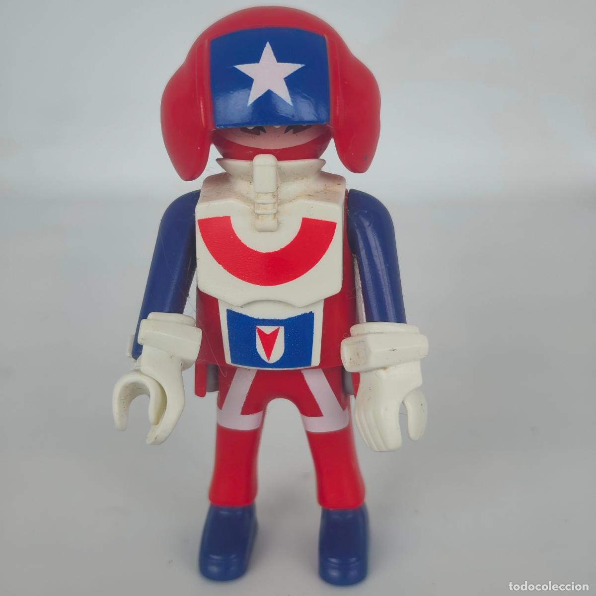 Playmobil: PLAYMOBIL. Piloto espacial o capit&aacute;n am&eacute;rica. Serie 11. Ref. 9146. Pie 1992
