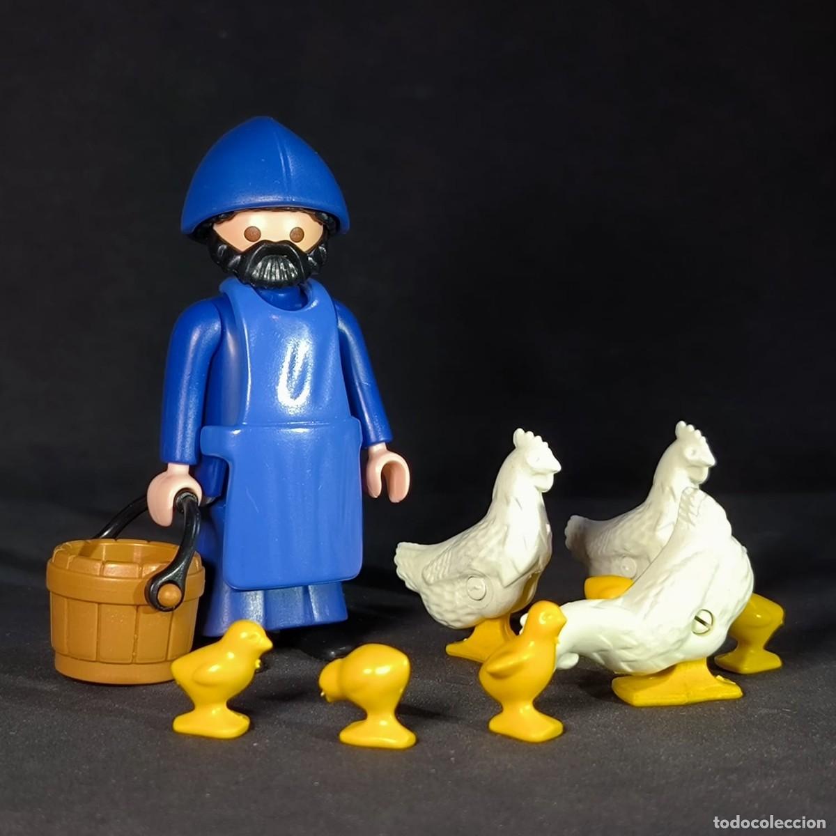 Playmobil: Playmobil campesino medieval con gallinas ☼