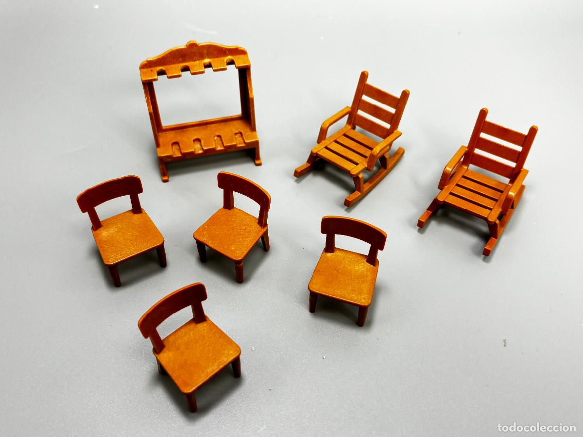 Playmobil: Playmobil lote azul armero silla mecedora oeste