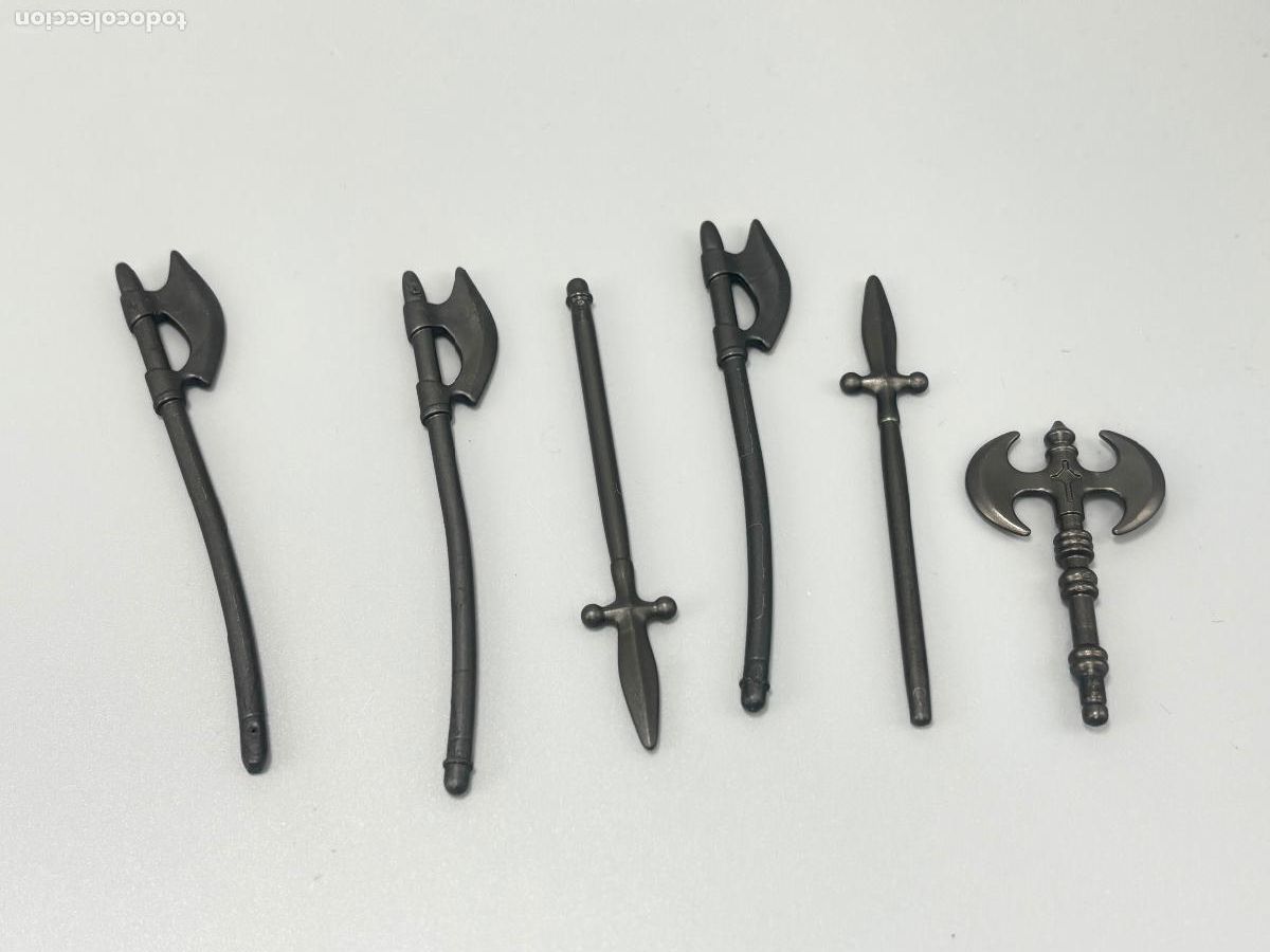 Playmobil: Playmobil lote hacha lanza alabarda medieval