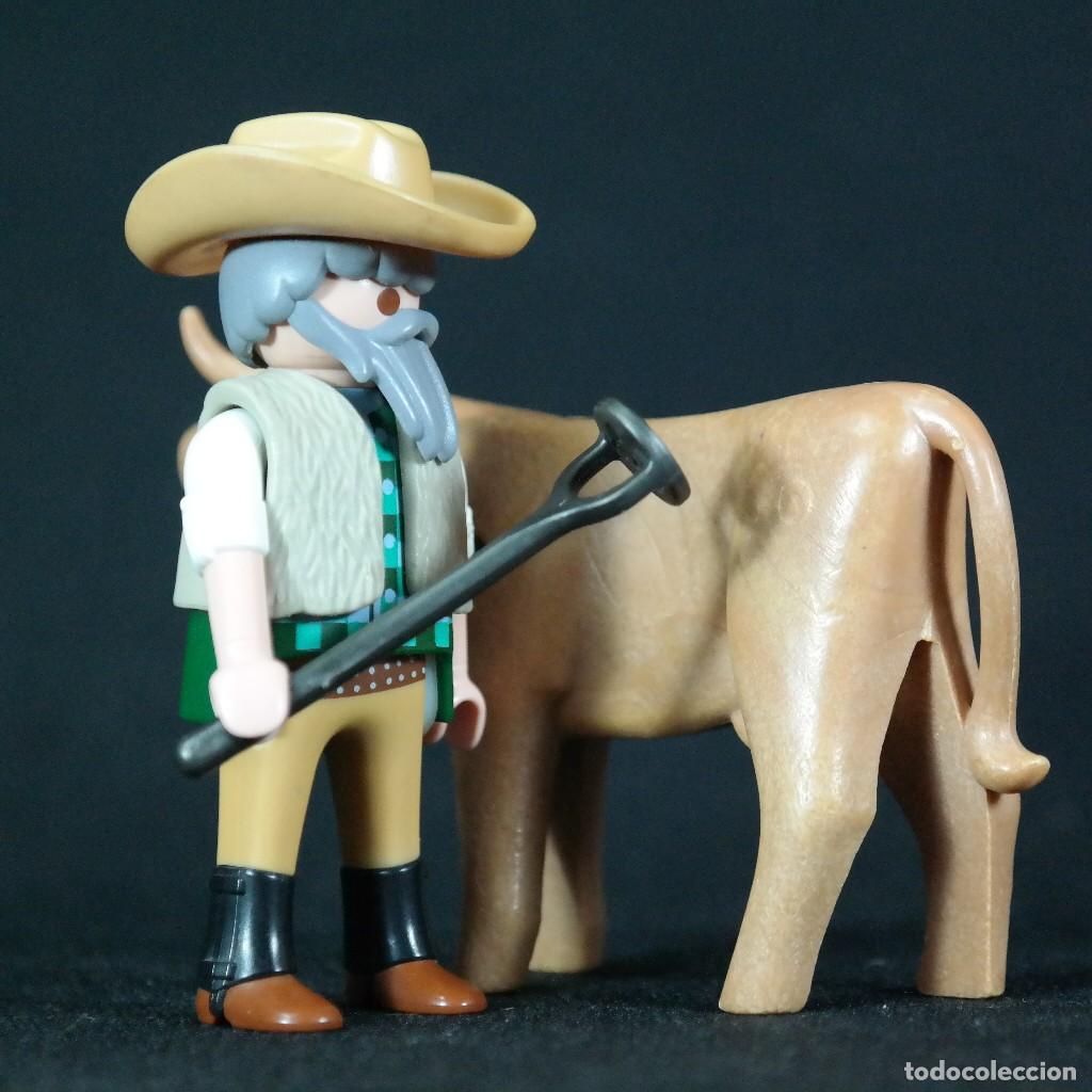 Playmobil: Playmobil vaquero viejo con vaca ☼
