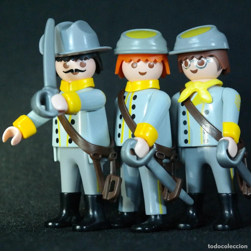 Playmobil: Playmobil 3 soldados confederados ☼