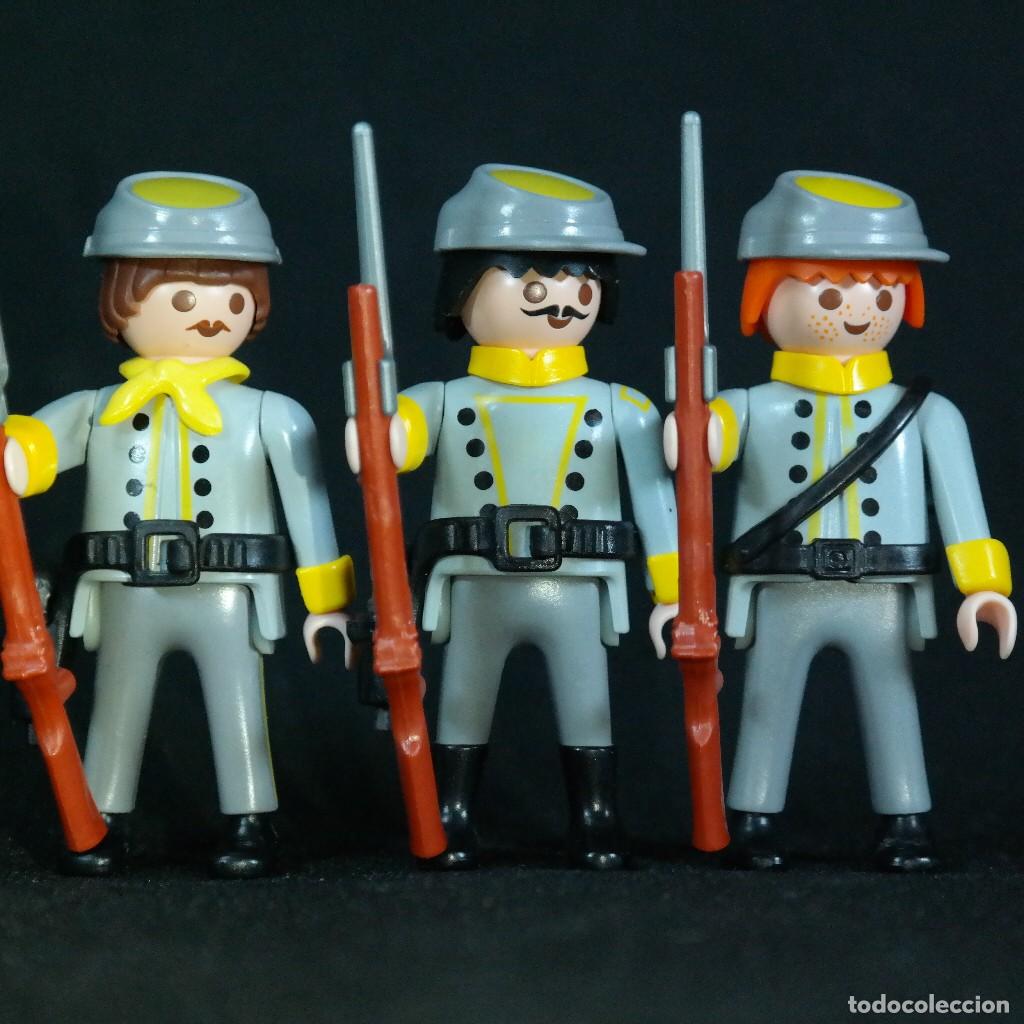 Playmobil: Playmobil 3 soldados confederados ☼