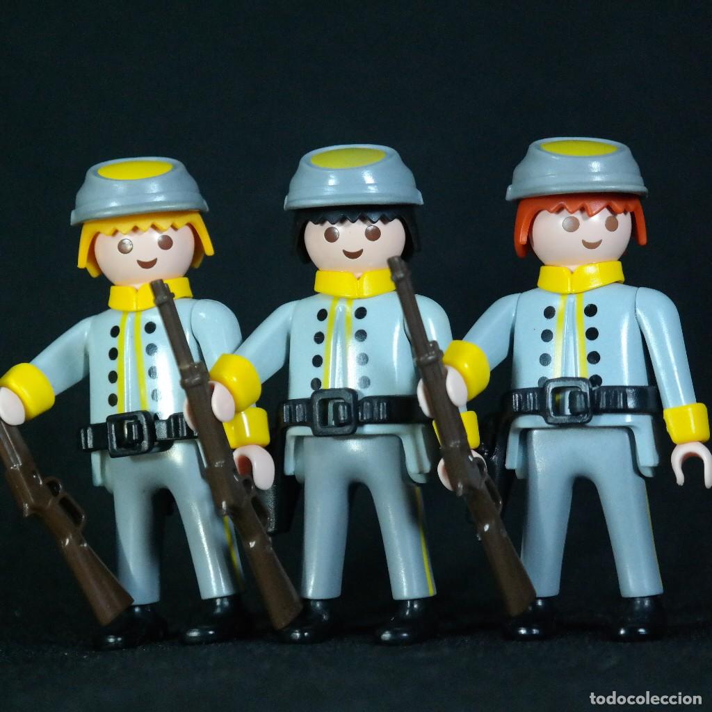 Playmobil: Playmobil 3 soldados confederados ☼