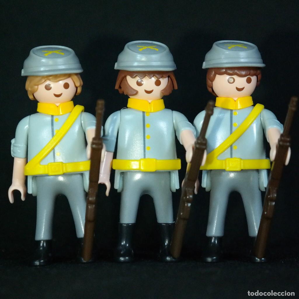 Playmobil: Playmobil 3 soldados confederados ☼