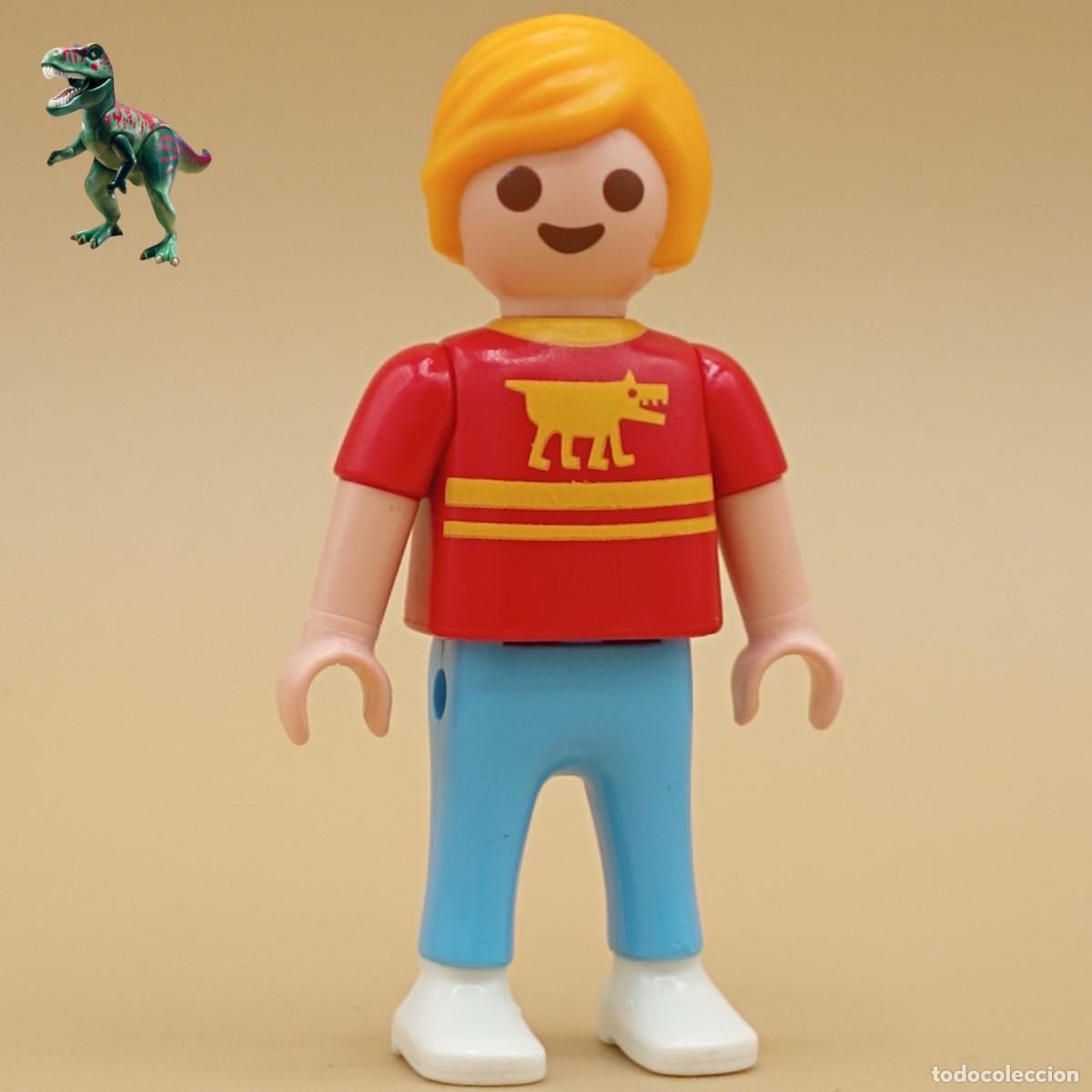 Playmobil: Playmobil figura ni&ntilde;o con camiseta roja chico parque infantil zoo city life 4851 5024 6140 LS