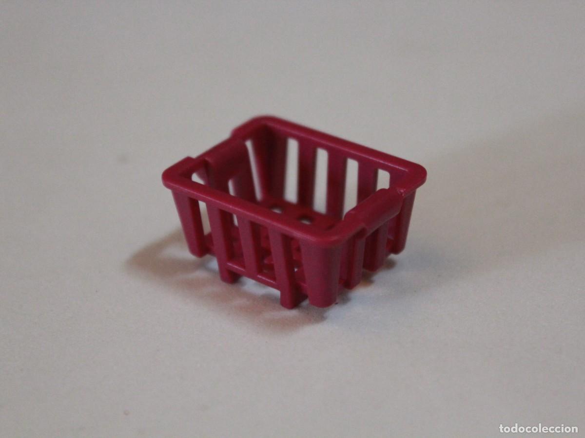 Playmobil: Cesta de la compra roja Playmobil accesorio supermercado tienda mercado