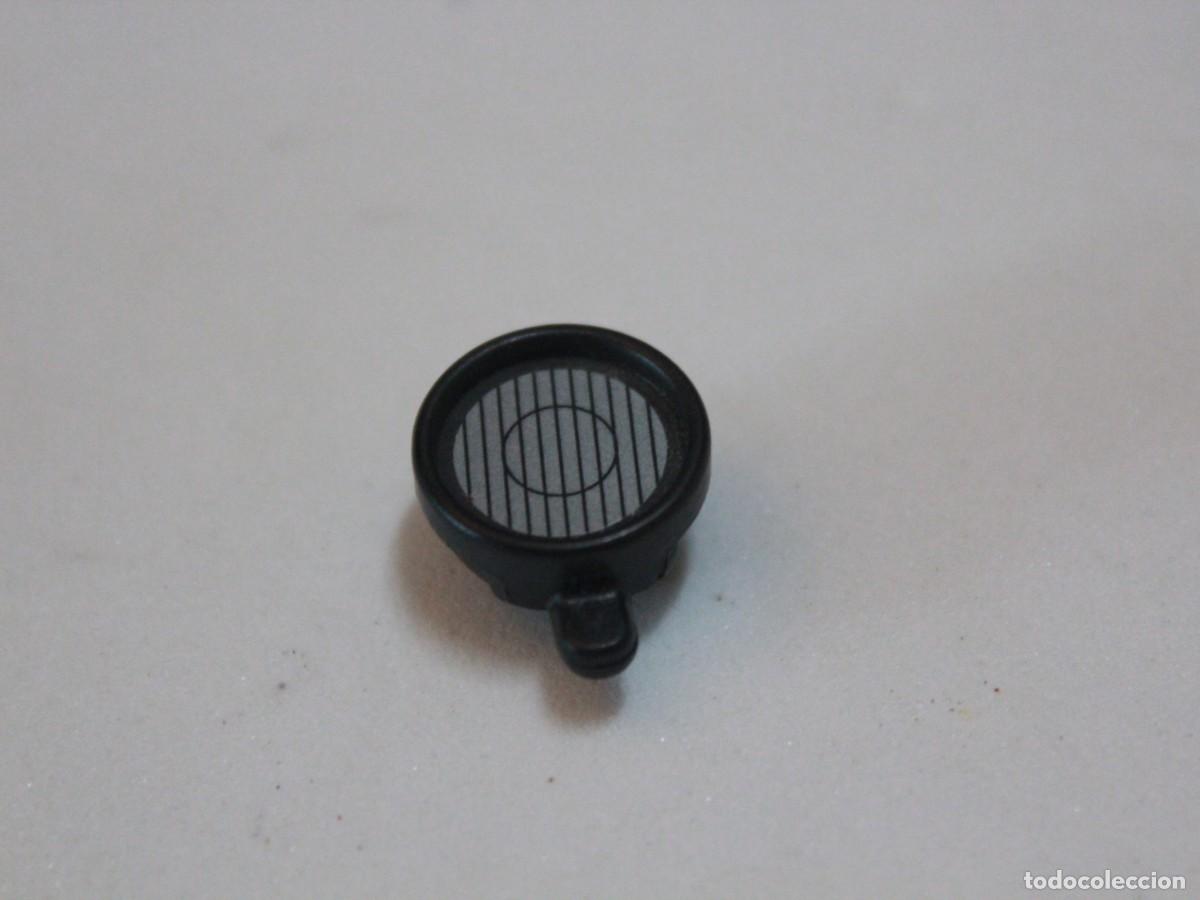 Playmobil: Accesorio Playmobil - Foco negro para coche o moto con lente gris estriada - Repuesto original