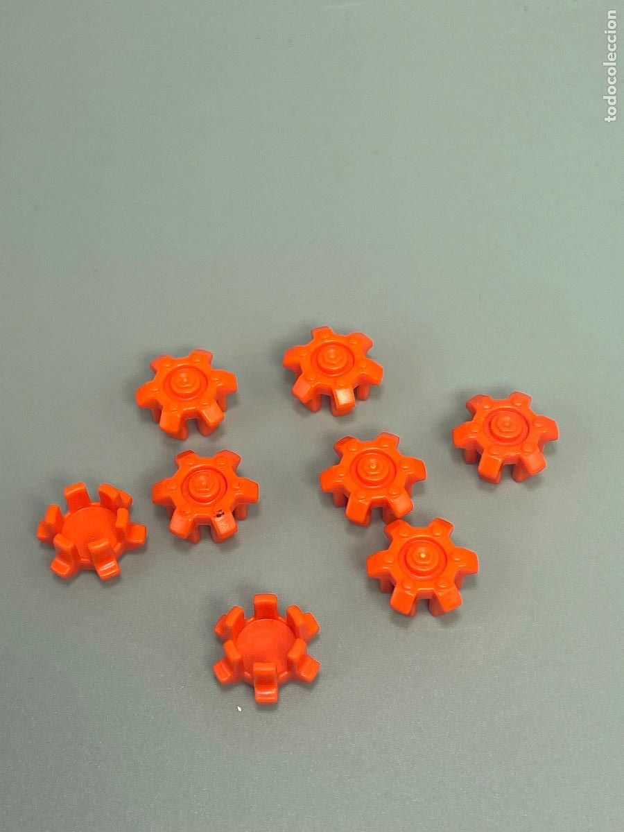 Playmobil: Playmobil lote tapa cubo rueda cami&oacute;n coche jeep naranja